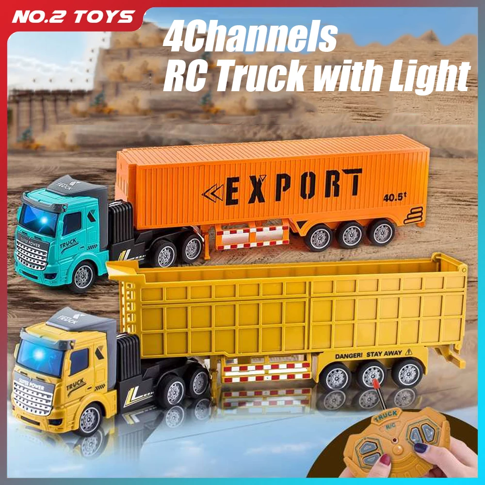 Heavy Equipment Vehicles - Truk Kontainer RC 1/48 Mainan Anak-anak